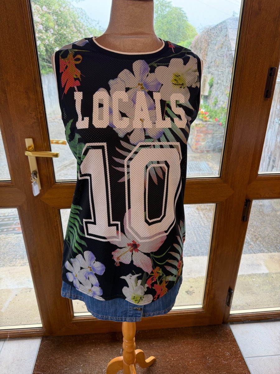 Topshop mesh basketball top