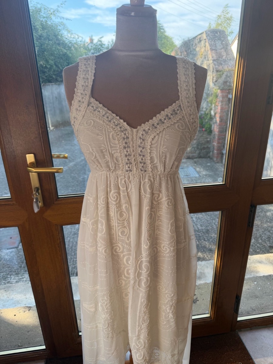 Falmer heritage cream bohemian summer dress