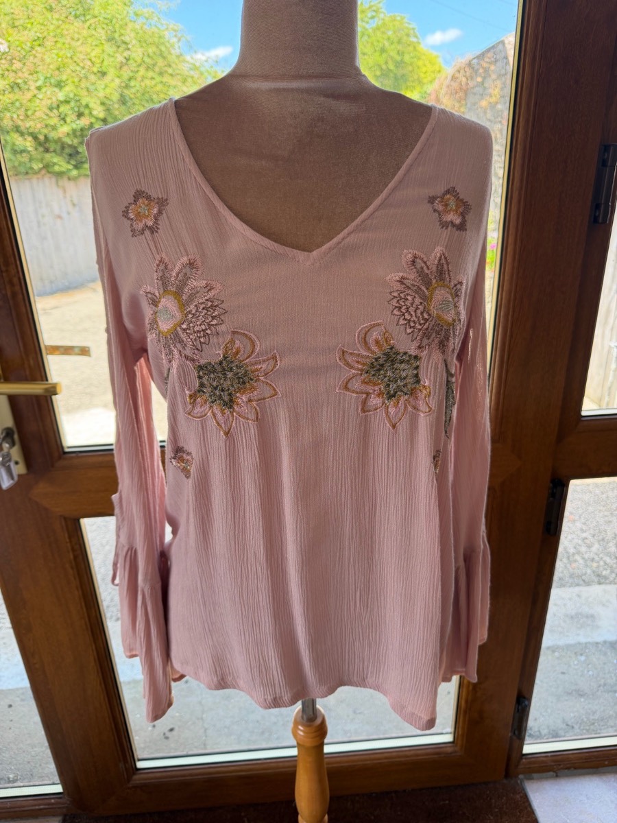 River Island blush pink blouse