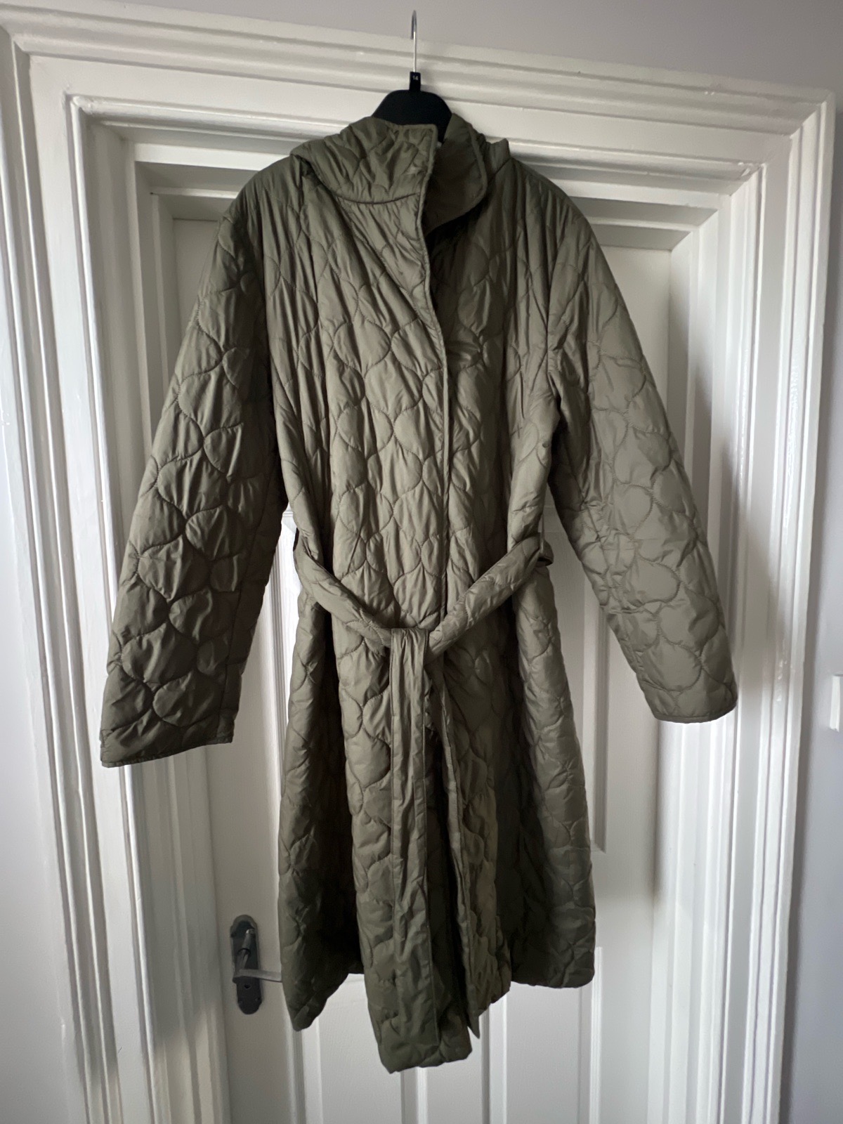 M&S khaki quilted coat
