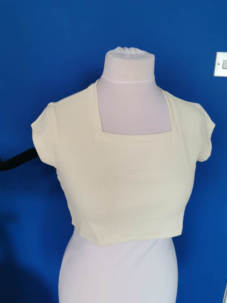 Gymshark pause loose crop top lemonade yellow size S 💥