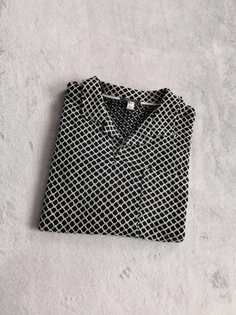 River Island Men's Short Sleeve Geometric Polo Shirt Xl