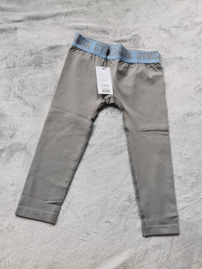 Gymshark fit seamless cropped leggings smokey grey size S 💥
