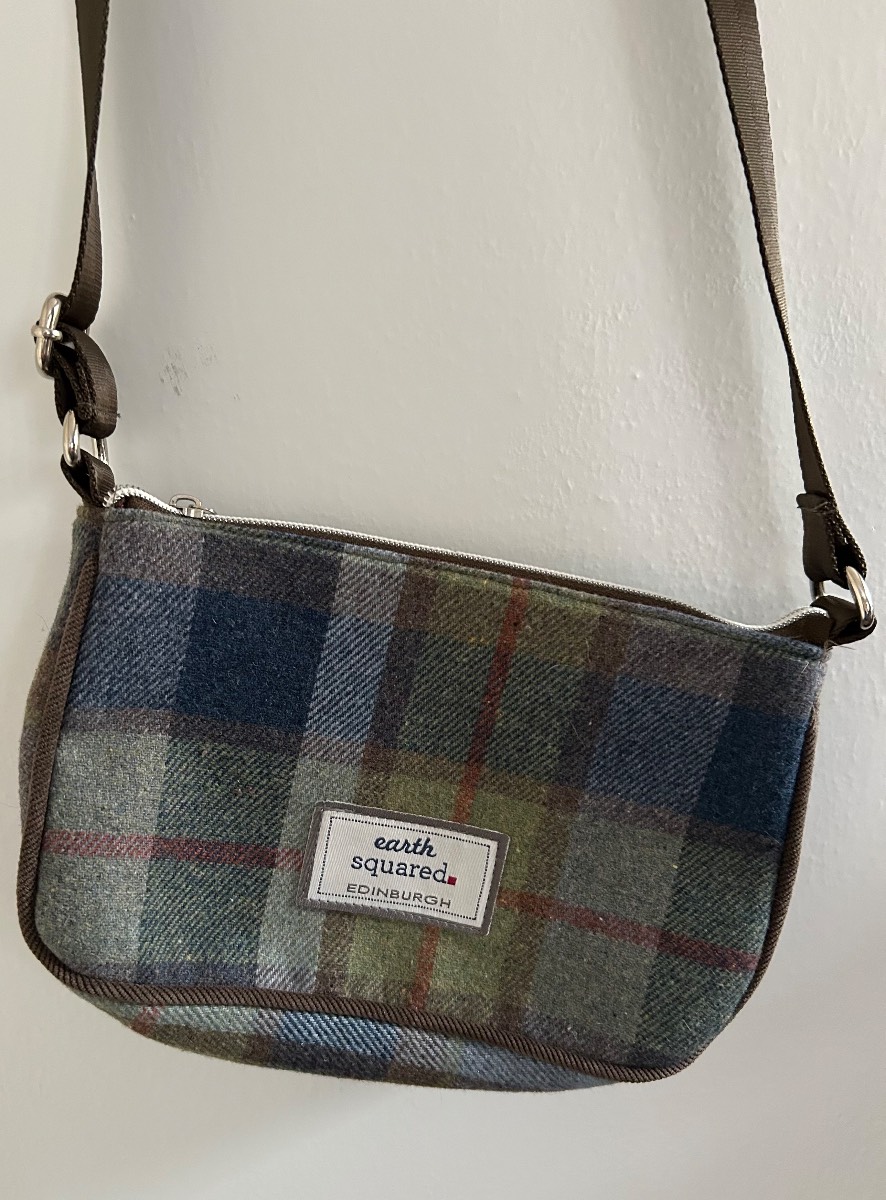 Earth Squared Edinburgh wool mix tartan crossbody bag