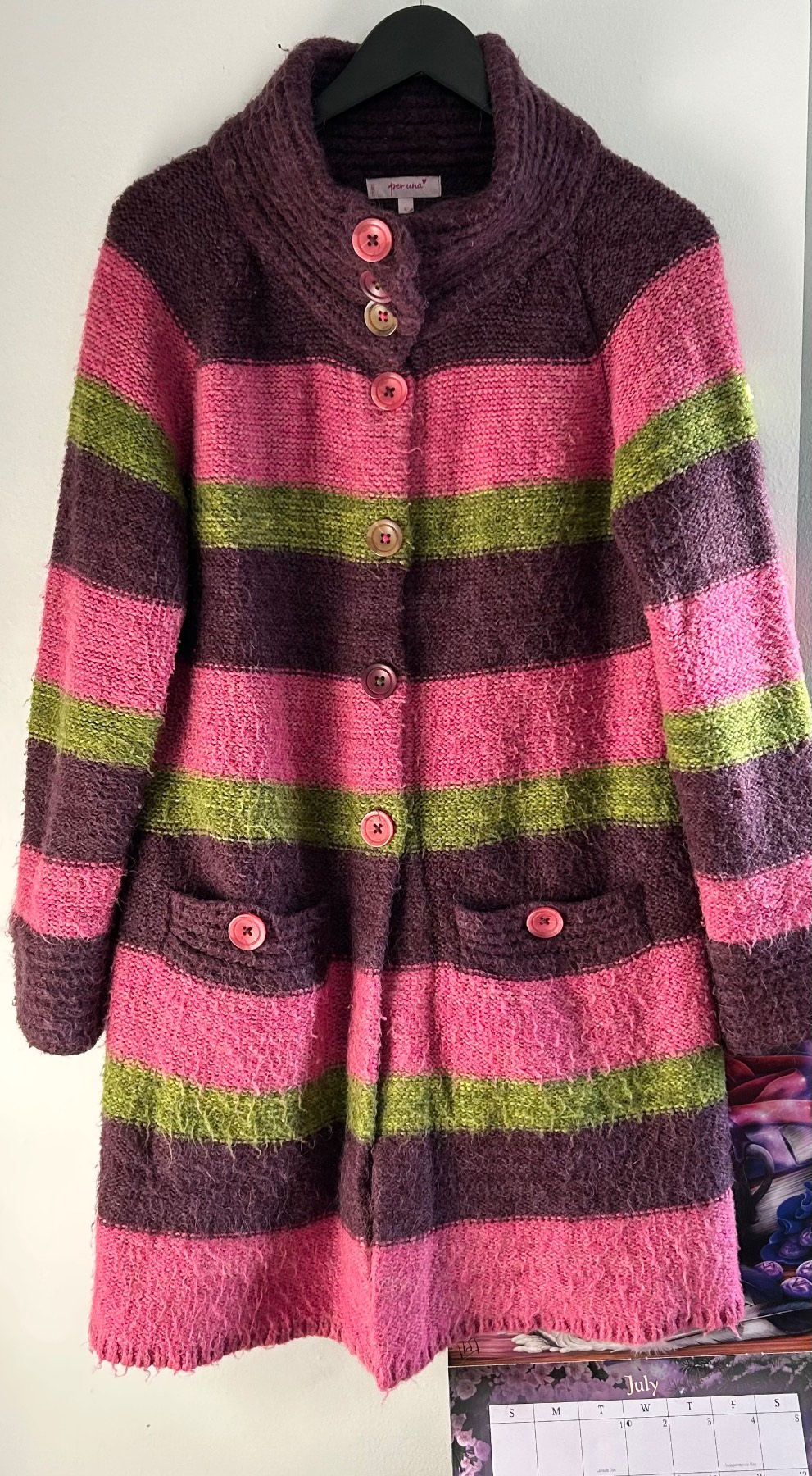Per Una vintage Y2K stripy cardigan Size L
