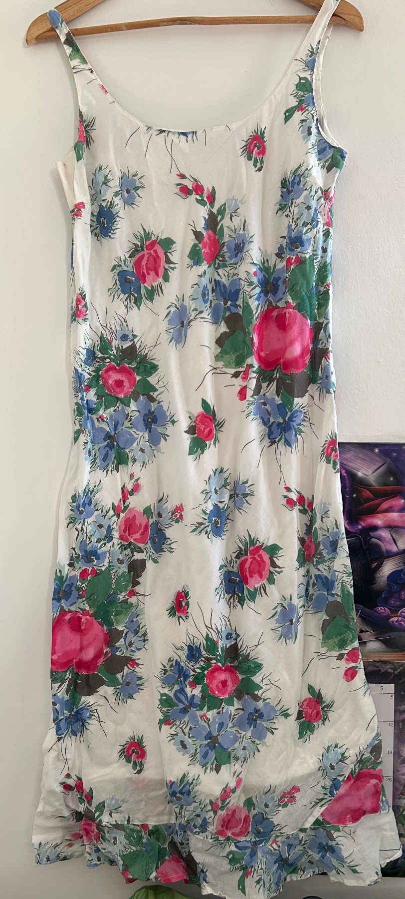 EAST vintage white floral summer maxi dress