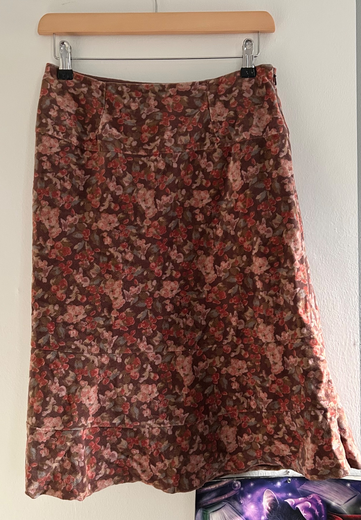 Vintage Kew velvet tiered skirt Size 10