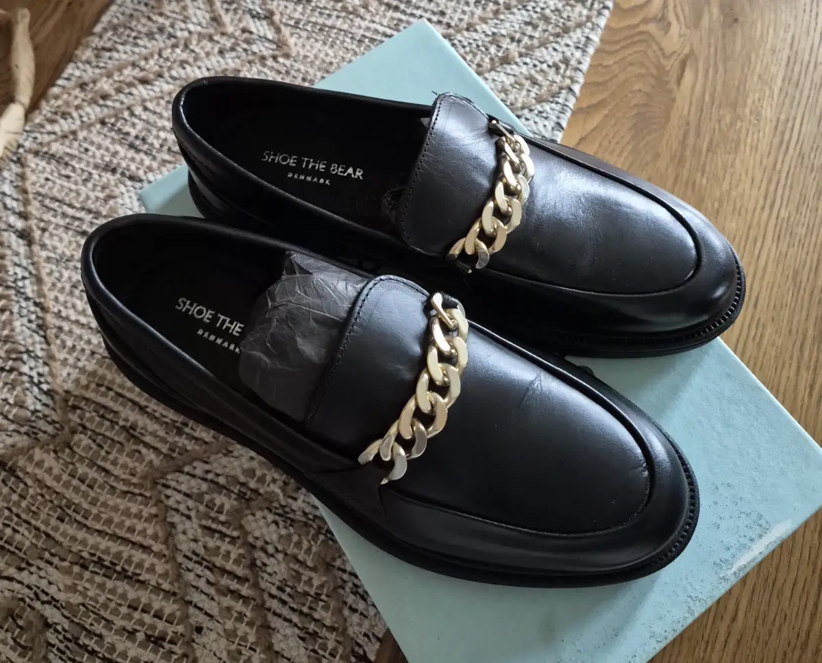Shoe The Bear Copenhagen Black Leather Thyra Loafers/Shoes