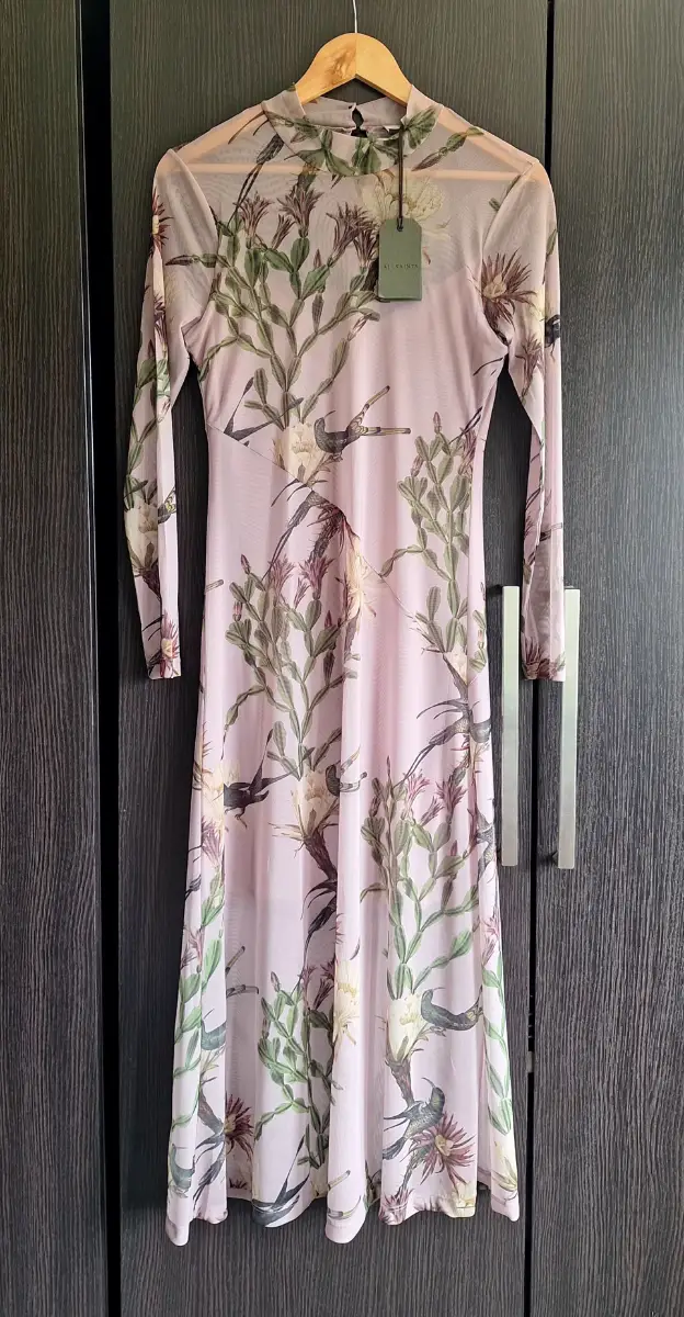 Allsaints Pink Hanna Nolina Midi Dress