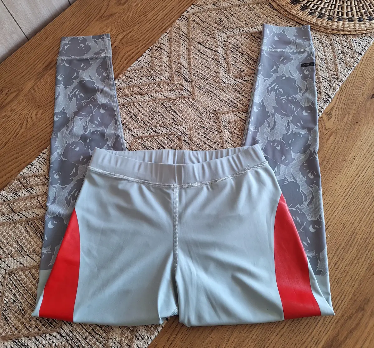 Stella Mccartney x Adidas Grey Floral Gym Yoga Leggings