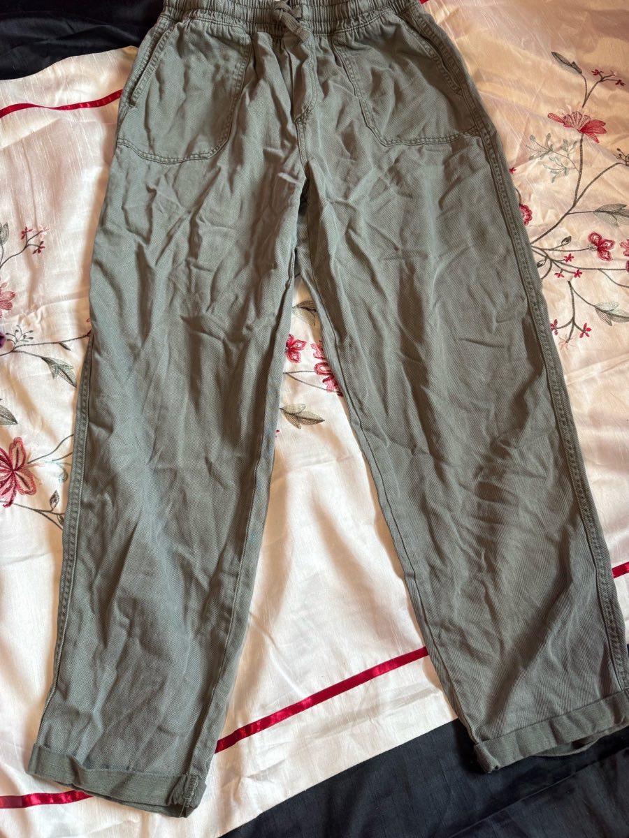 Ladies green trousers size M