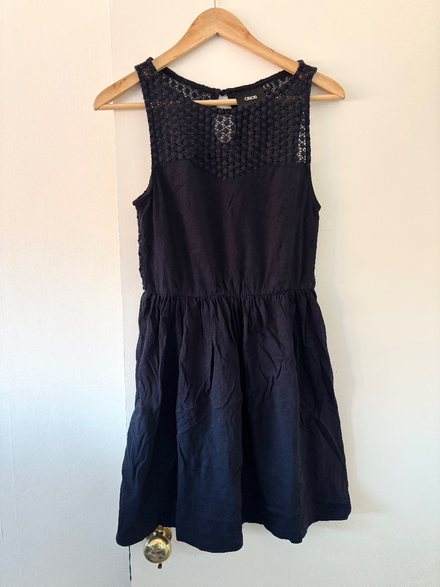 ASOS blue skater style dress size 10