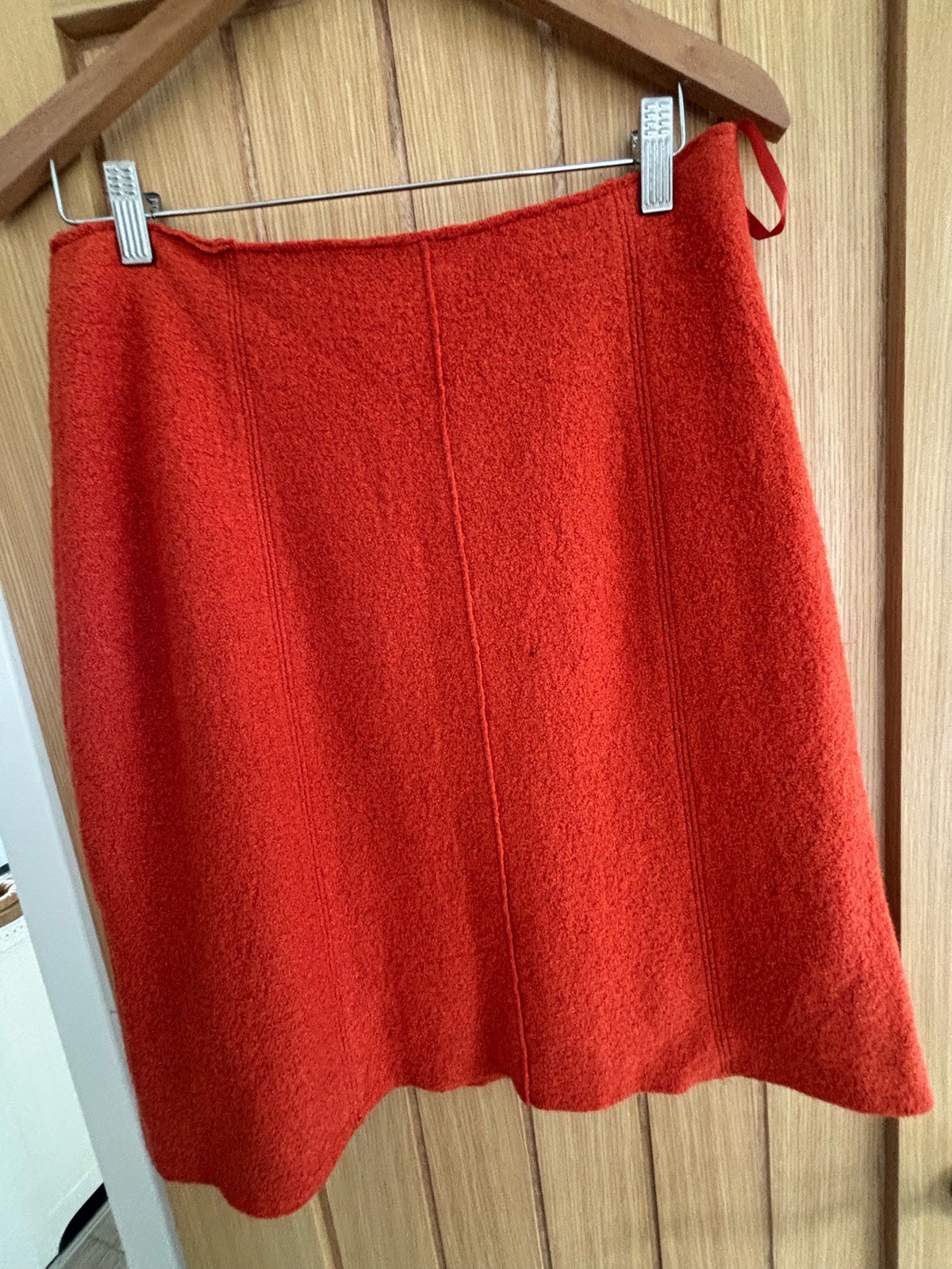 🧡 Laura Ashley Terracotta Wool Blend A-Line Skirt – UK 10