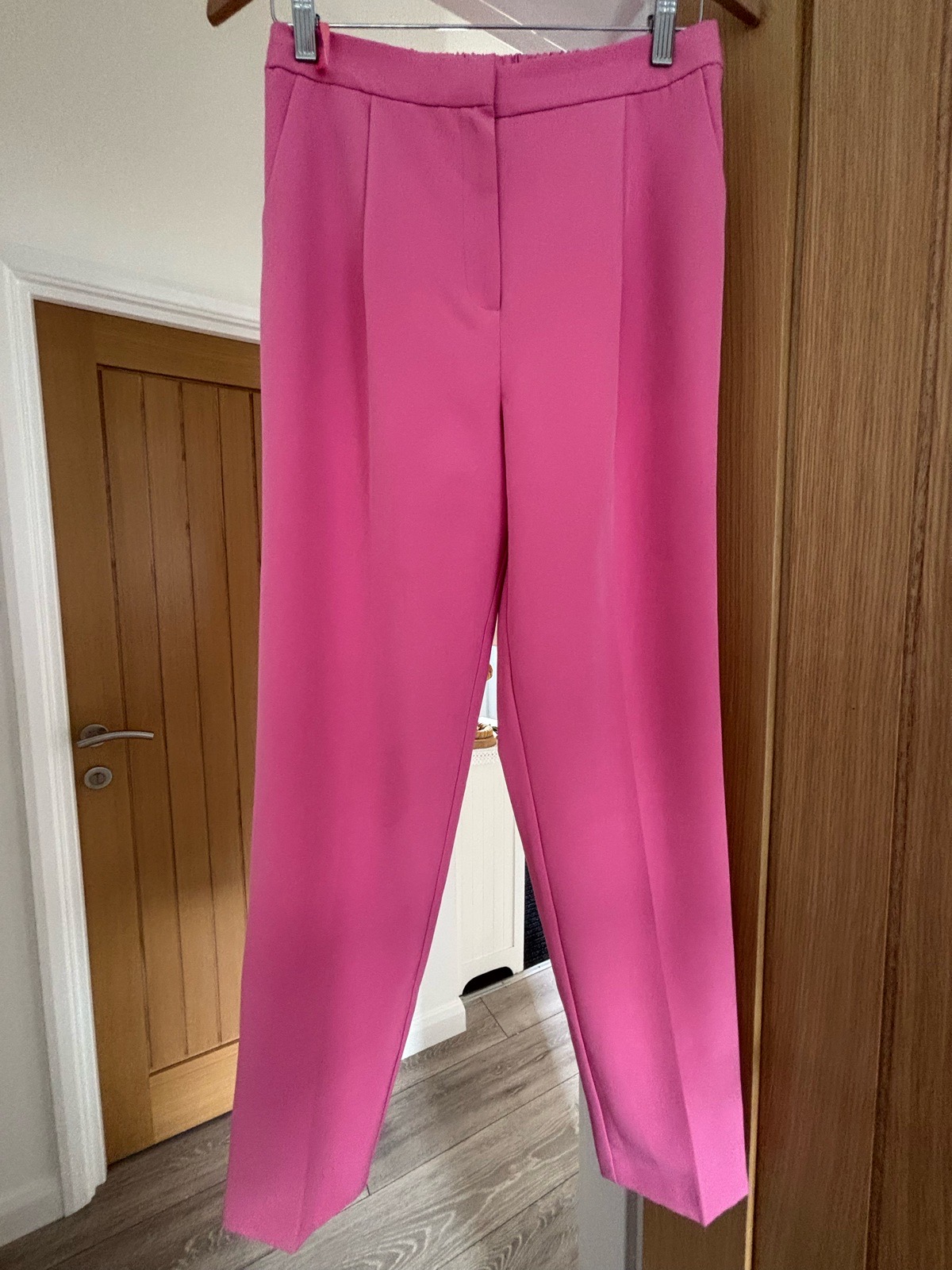 💗 Nobody’s Child Pink Tapered Straight Leg Trousers – UK 10