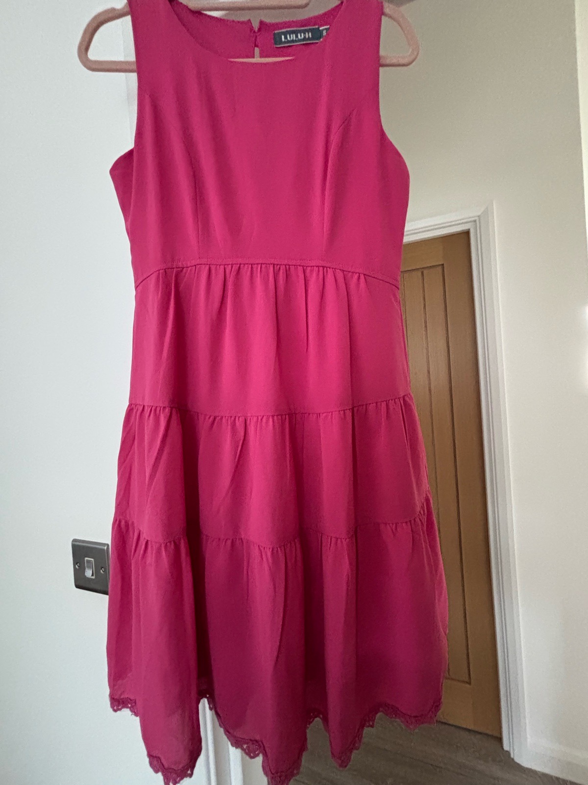 💕 Lu-Lu-H Paris Pink Tiered Dress – Size S