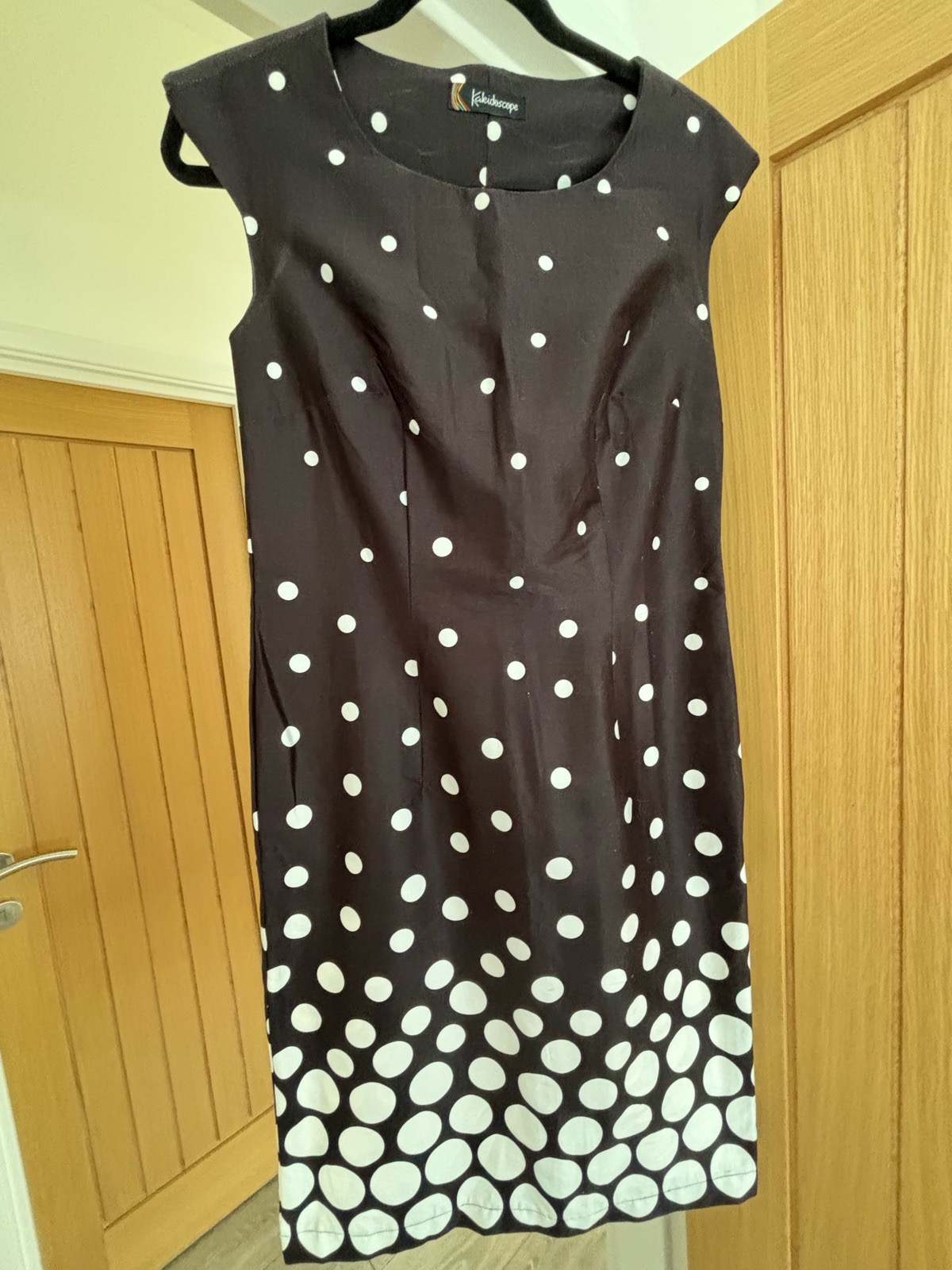 Vintage Kaleidoscope Black and White Polka Dot Dress – UK 10