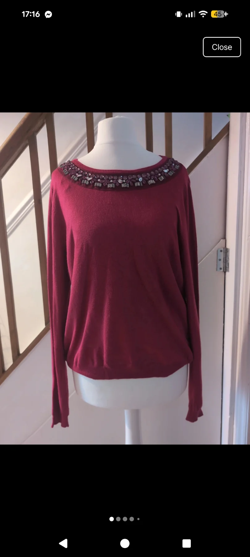 M&S crimson pink jumper size 14