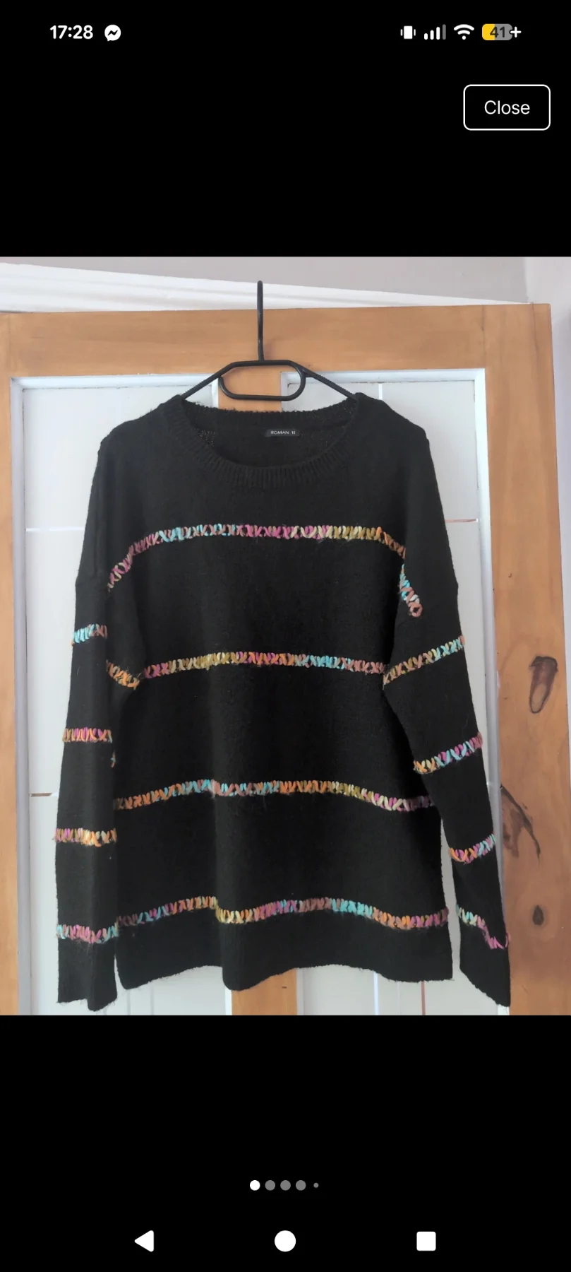 Roman black jumper size 12