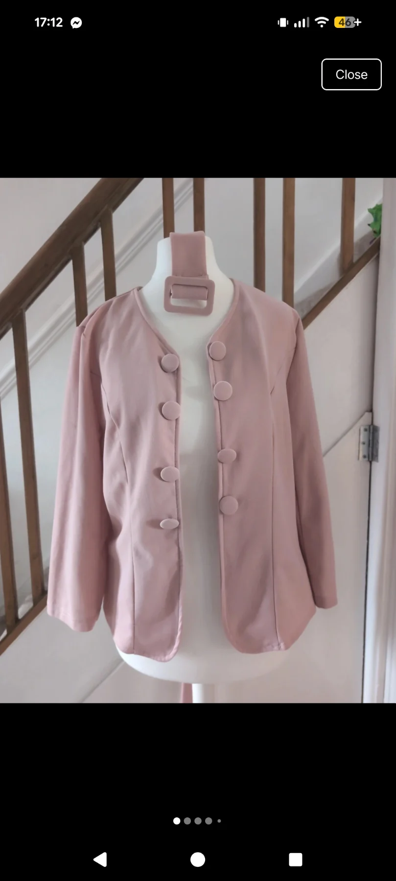 Pink fitted jacket/blazer size large