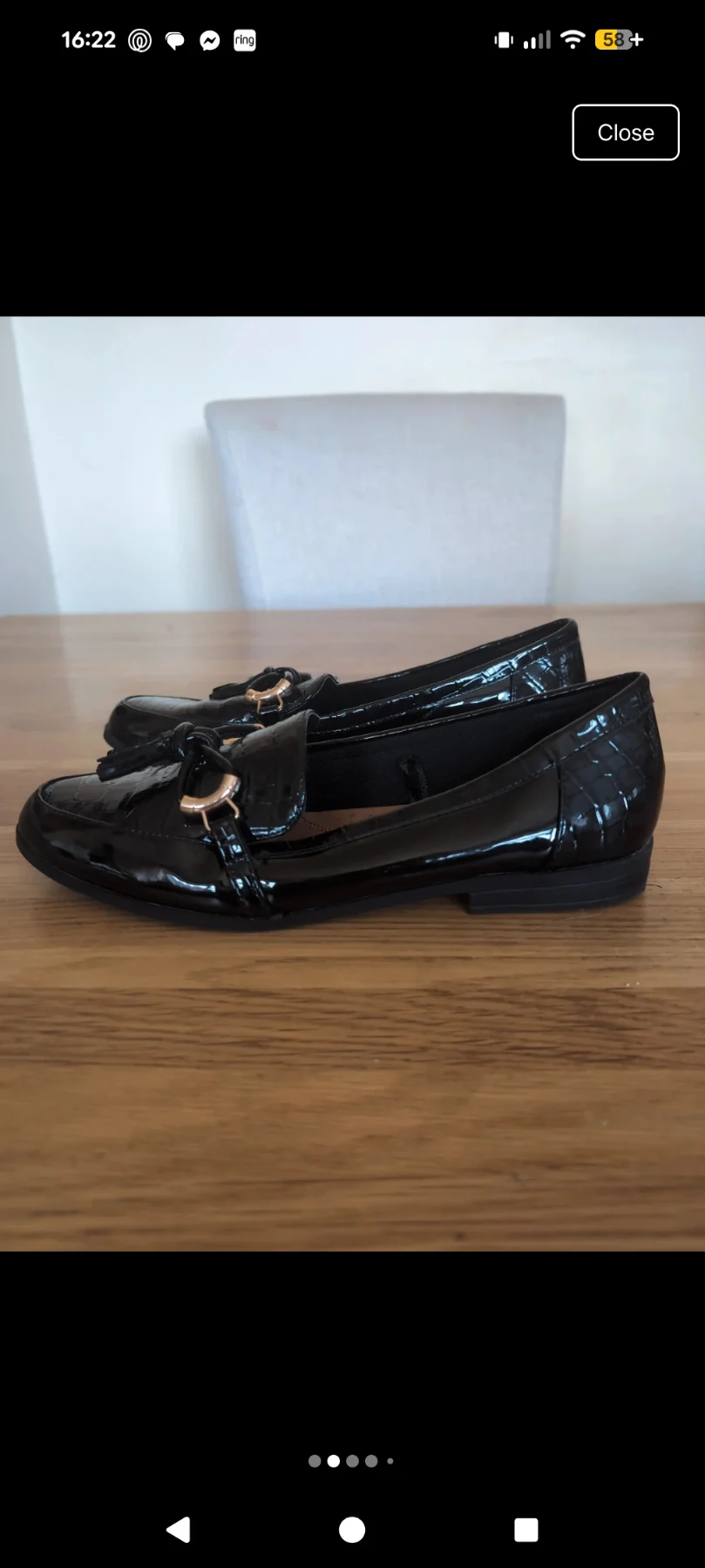Black size 6 shoes