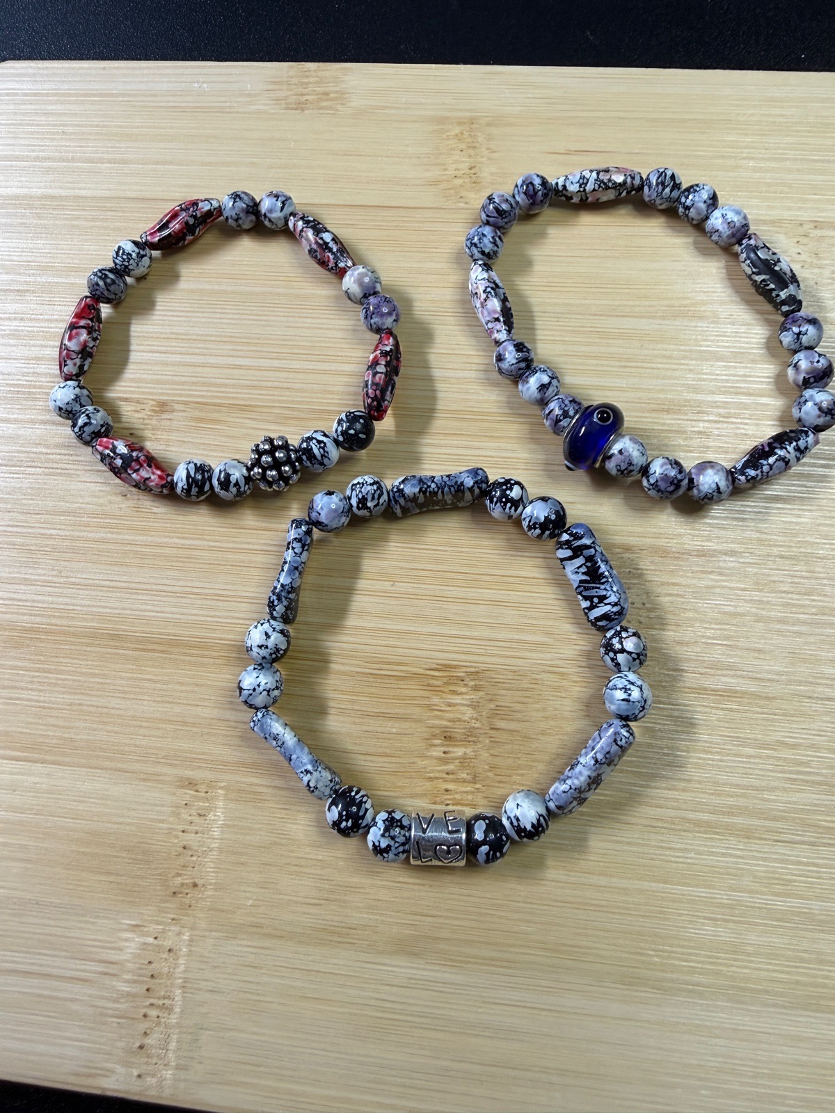 Handmade bead bracelet  X3 (BZ36)