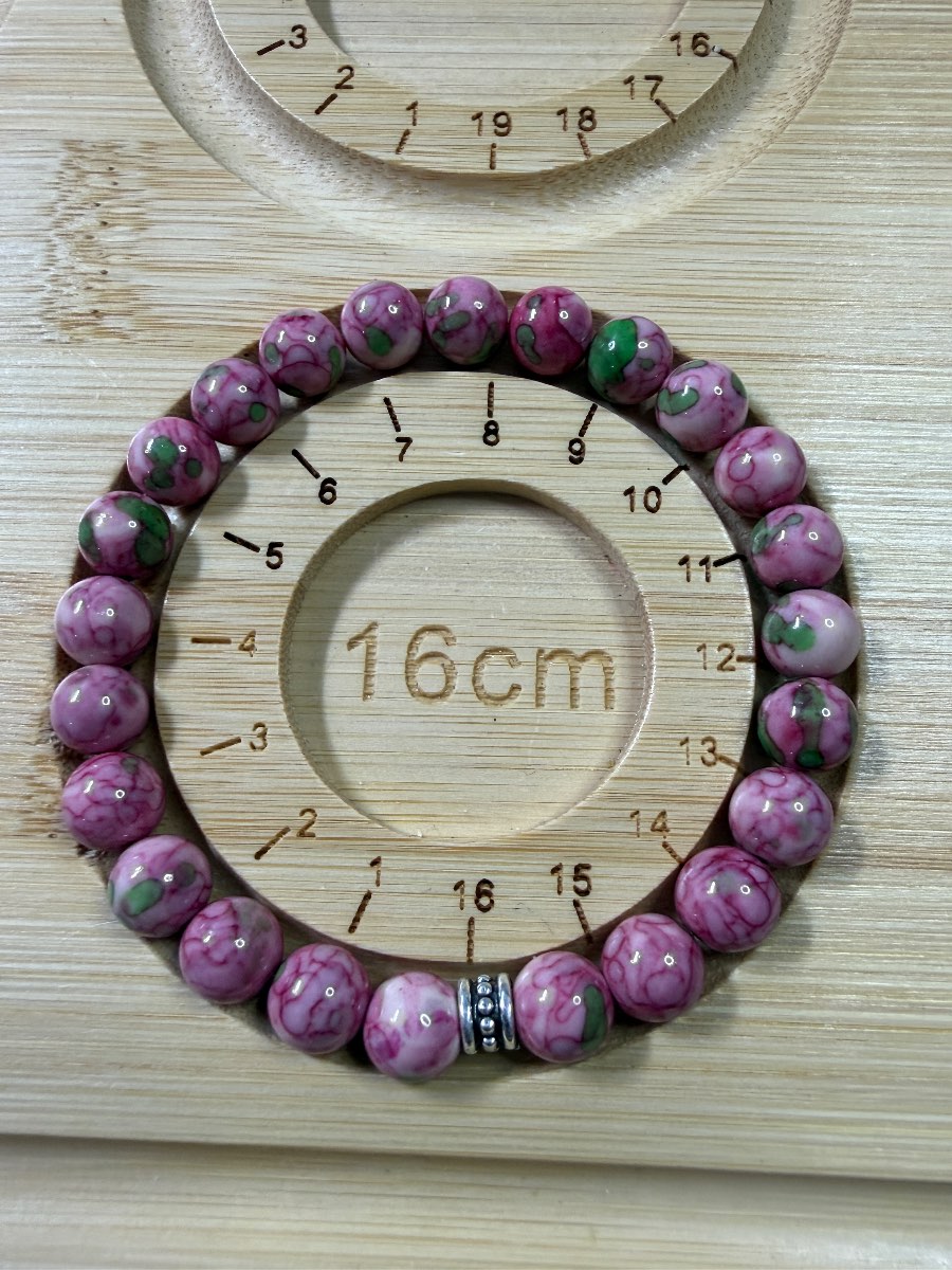 Handmade Pink Jasper bracelet (BZ16)