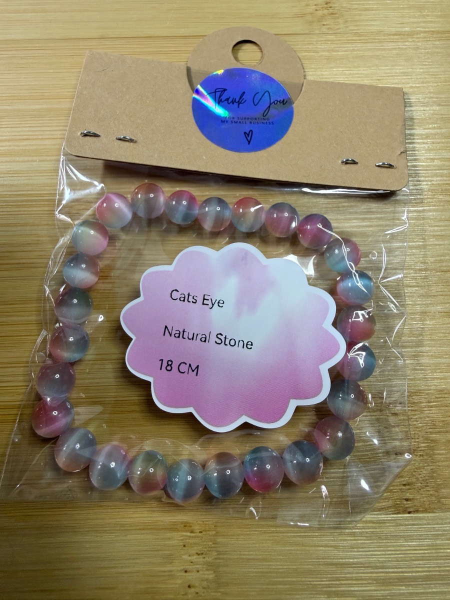 Handmade Cats Eye Natural stone  bracelet (BZ6)