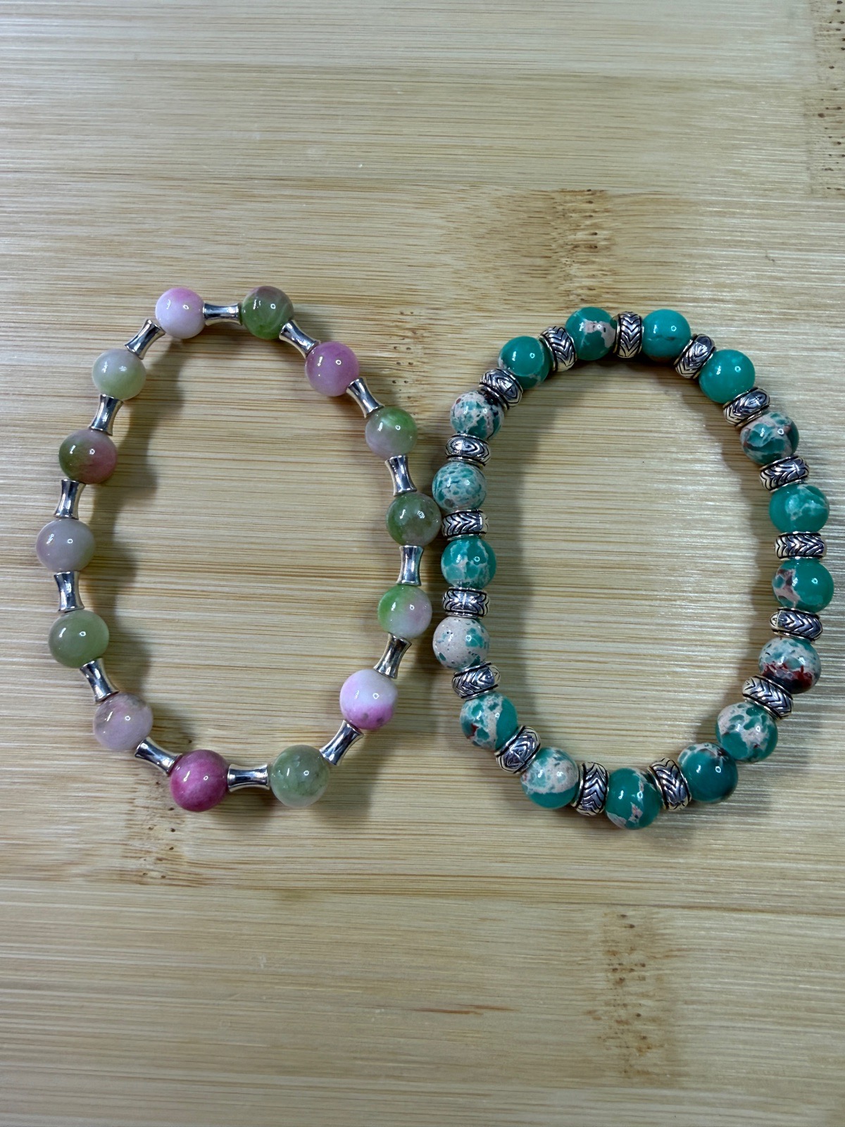2 x handmade bracelets Glass bead (BZ46)