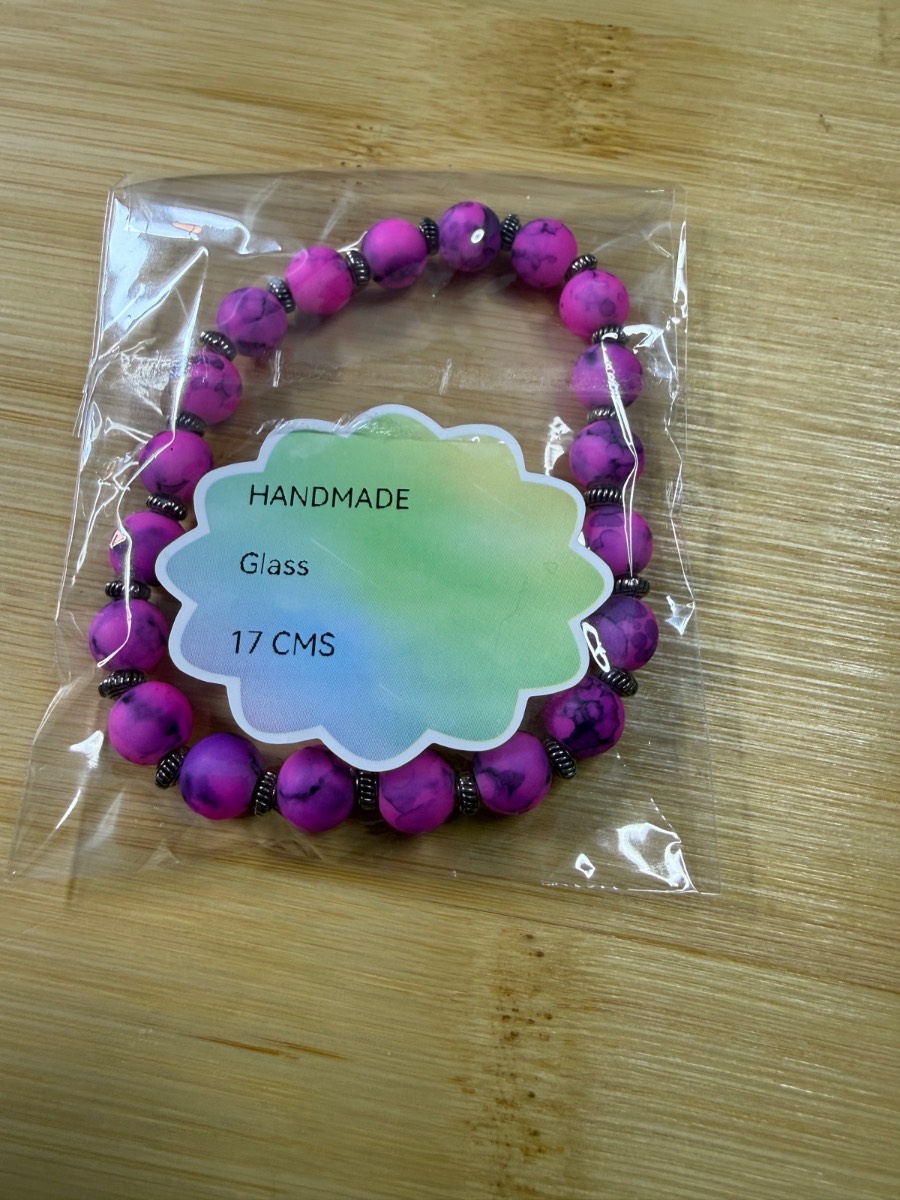 Handmade glass bead bracelet (BZ7)