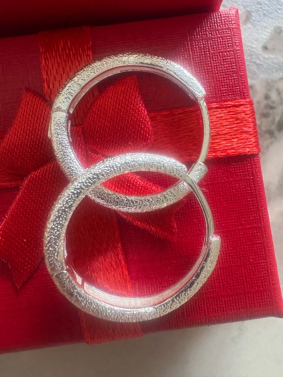 S925 silver hop earrings