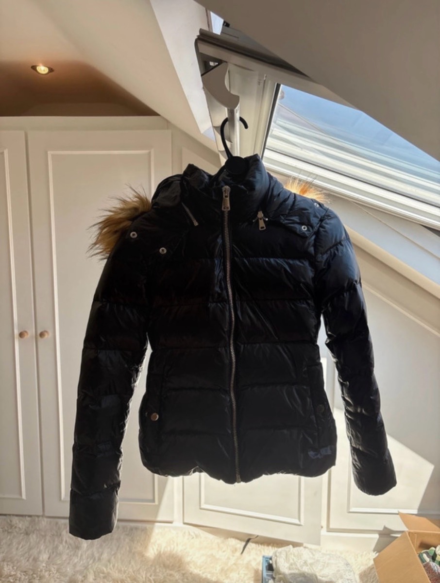 Zara black coat UK 8