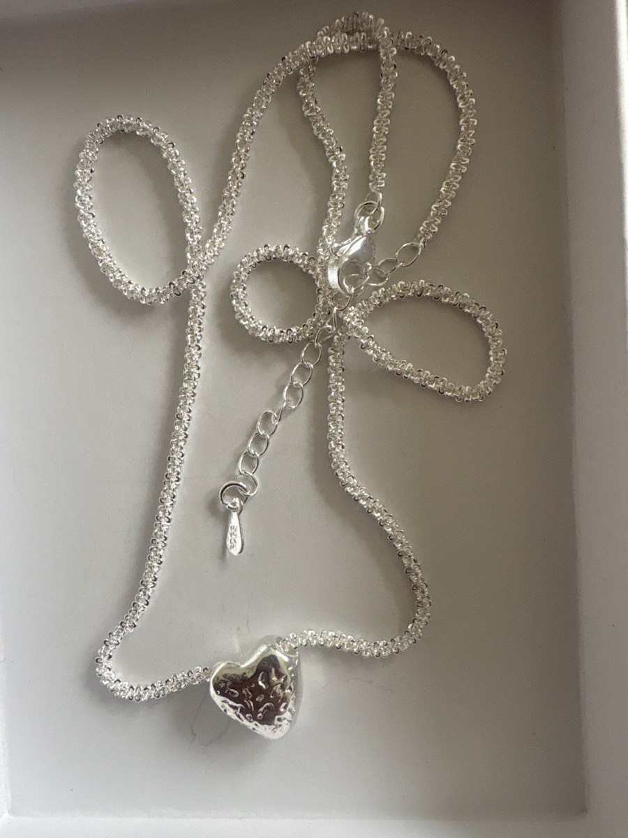 S925 heart pendant necklace