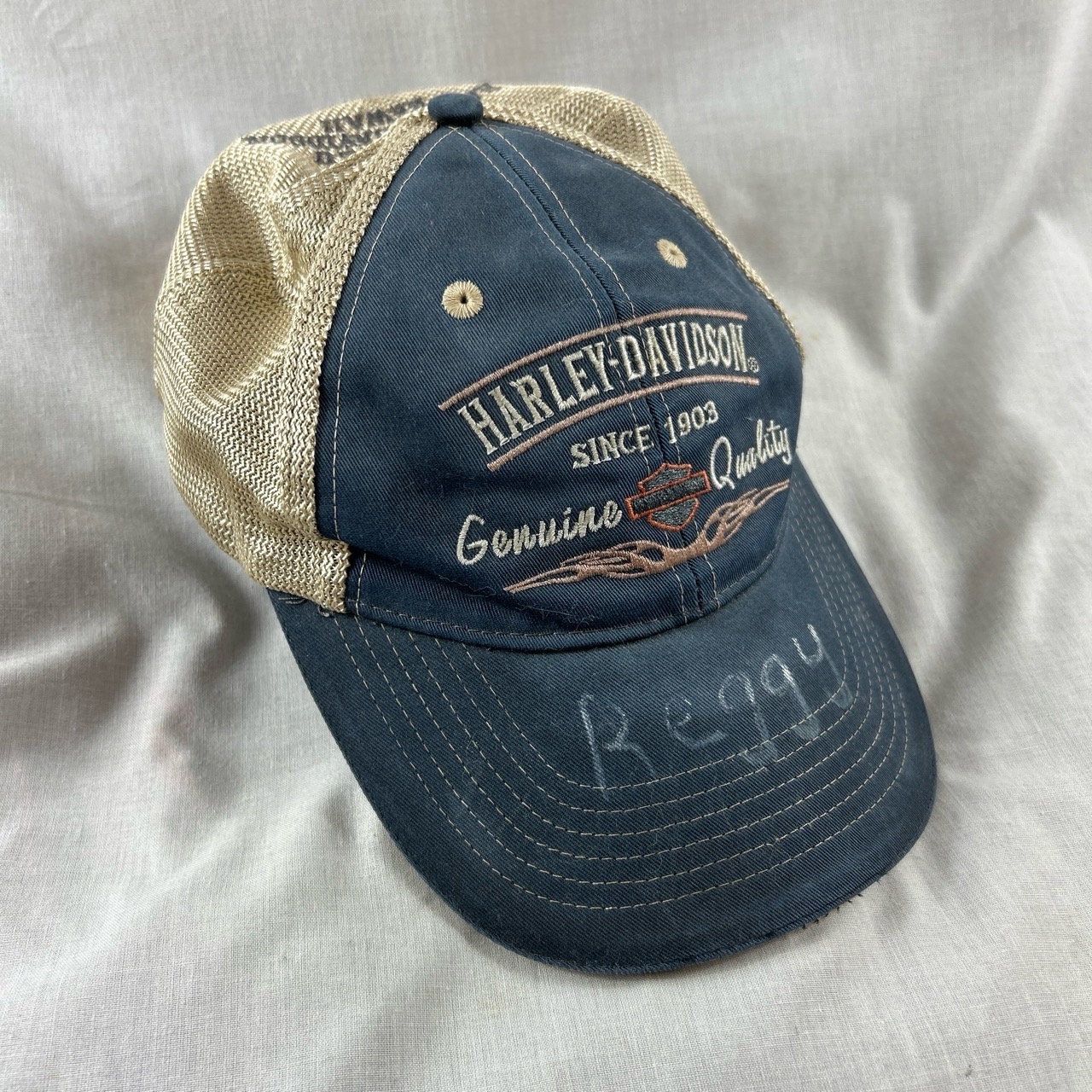 Vintage Harley Davidson Hawaii Hat Cap One Size Large Embroidered Adjustable