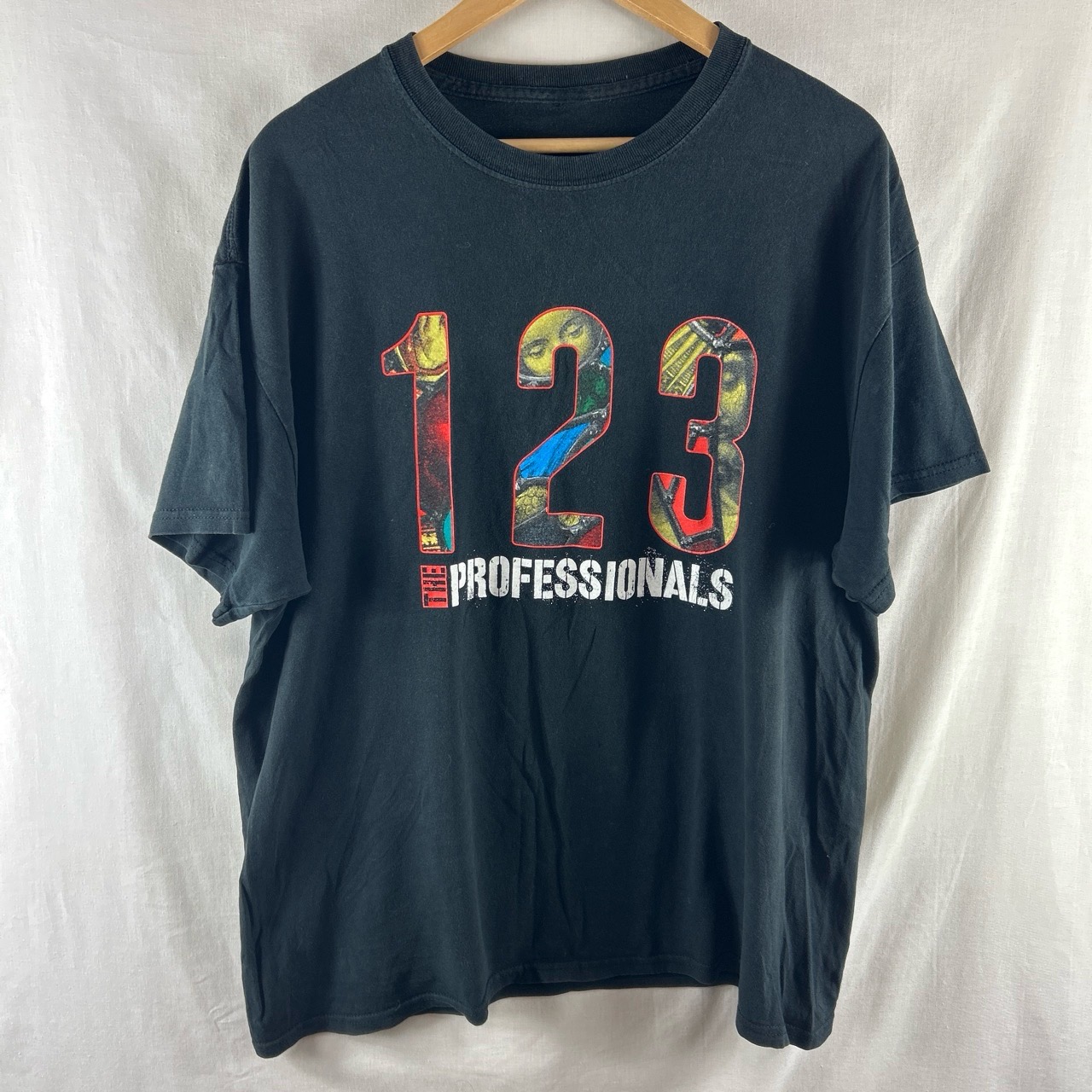 The Professionals 123 T Shirt 2XL Size XXL Punk Band Tee Black Short Sleeved
