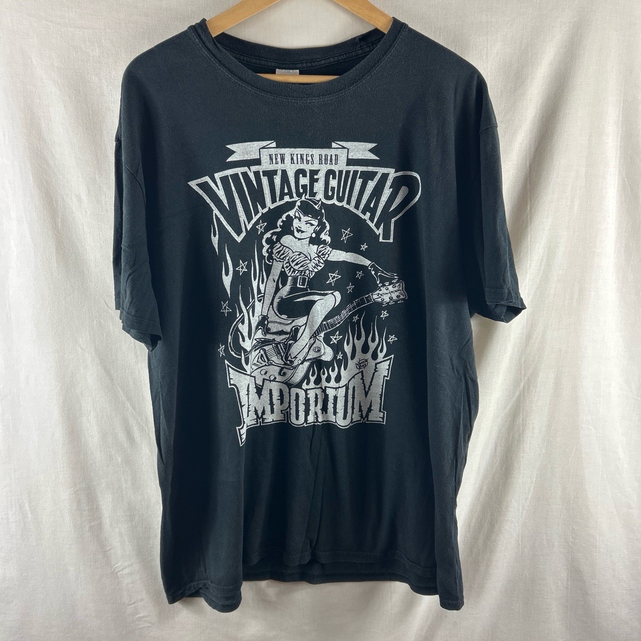 New Kings Road Vintage Guitar Emporium T Shirt 2XL XXL Back Print Vince Ray