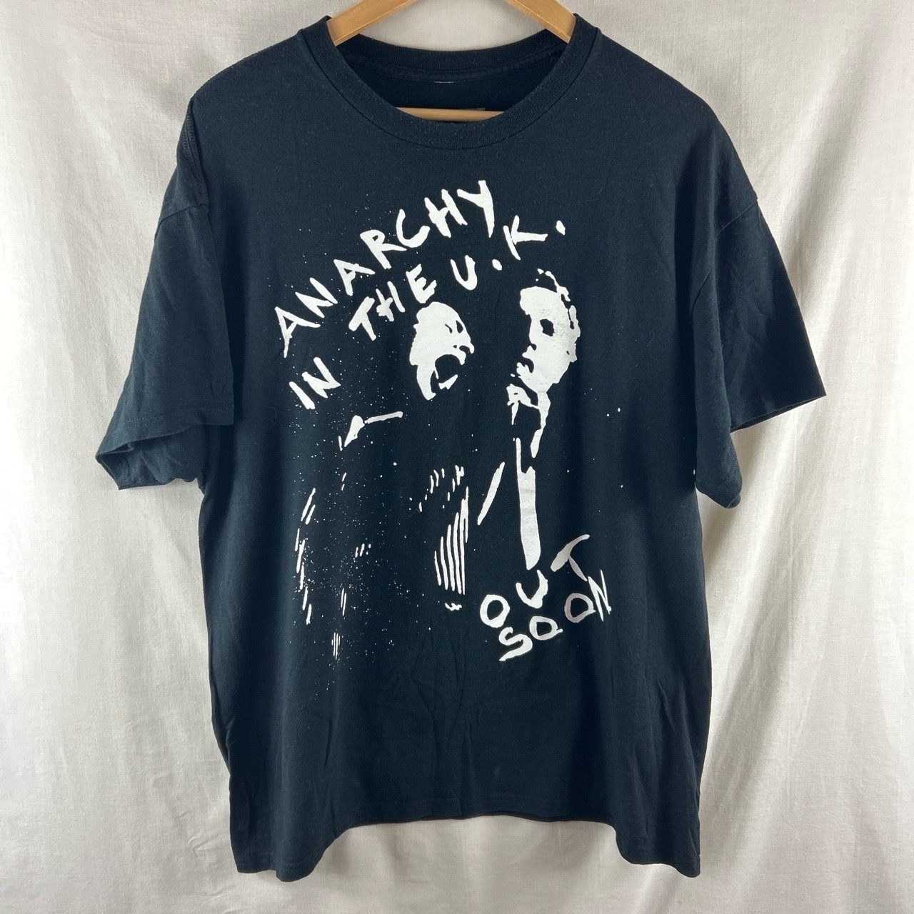 Sex Pistols T Shirt Size XL Extra Large Black White Band Tee Anarchy In The UK