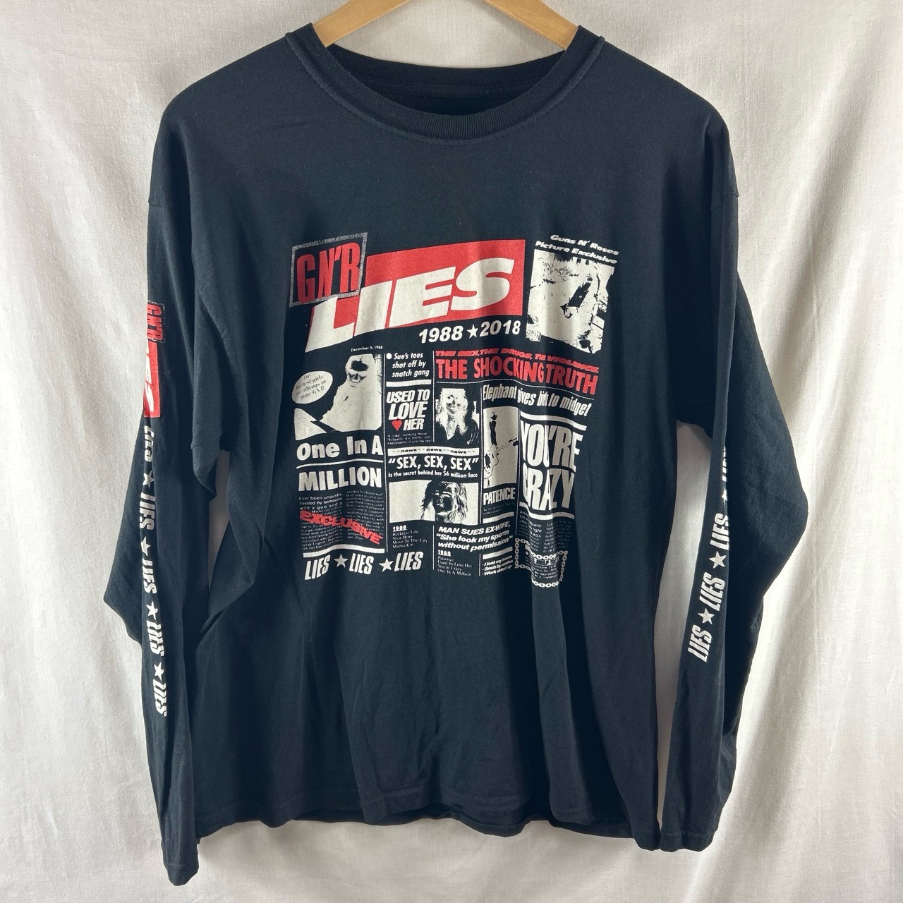 Guns N Roses GNR Lies Long Sleeved T Shirt - Size Large - 2019