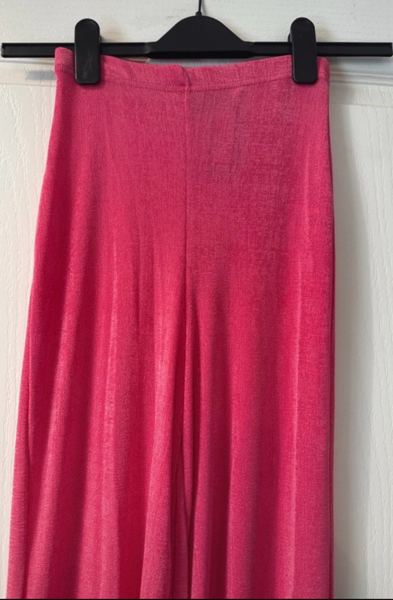 Brand new Pretty Little Thing hot pink wide leg trousers size 6