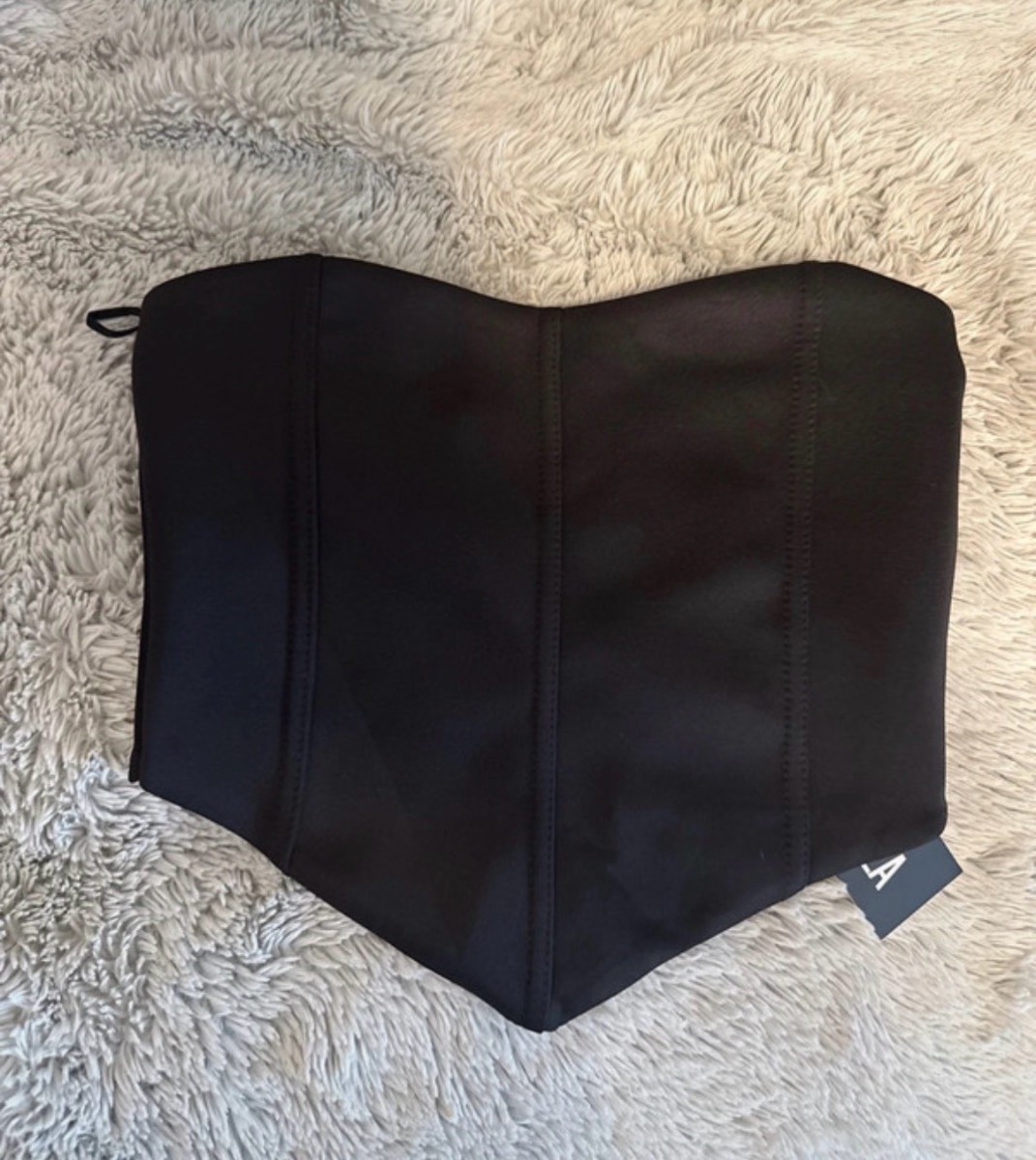 Brand new Pink Vanilla black seam detail corset top size 10