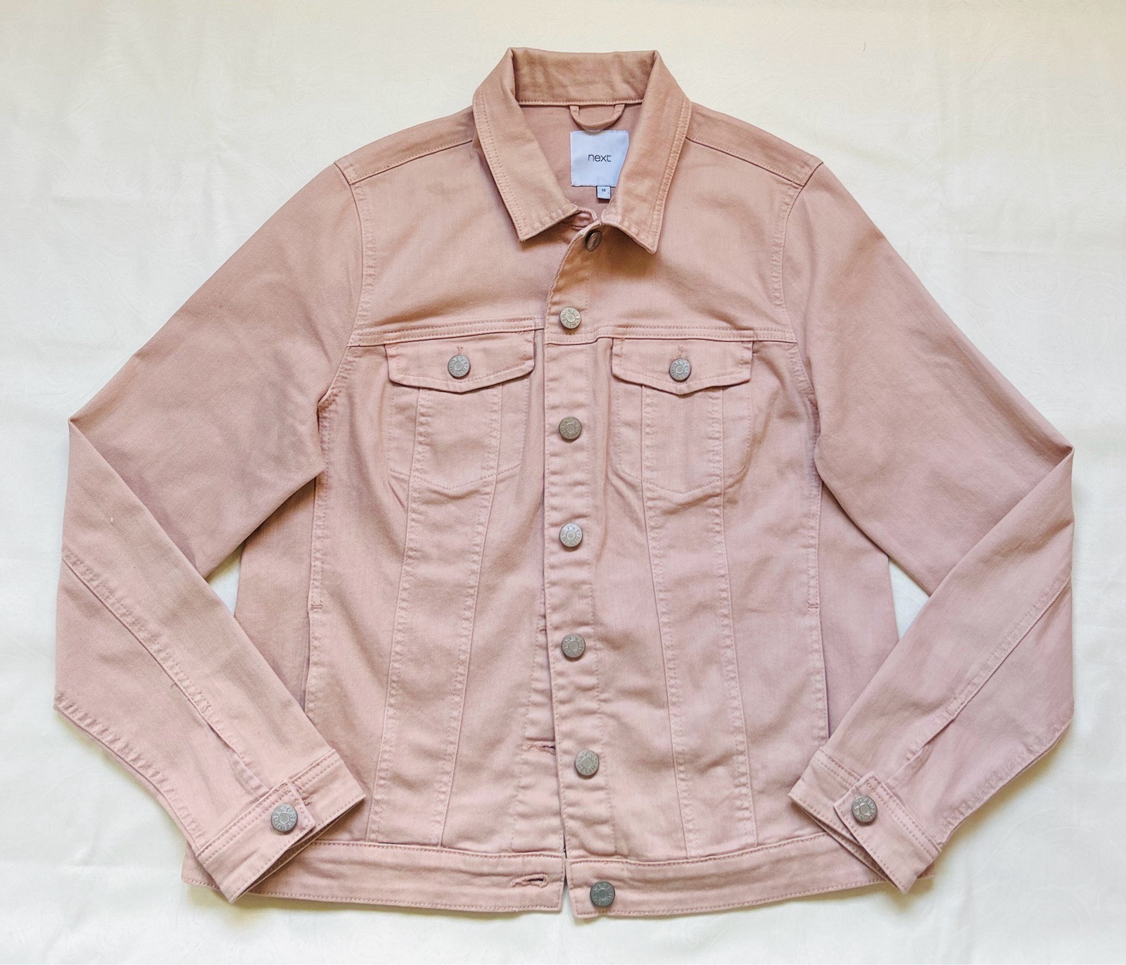 Next blush pink denim Jacket Size 18 Women’s Overshirt Trucker/Jacket