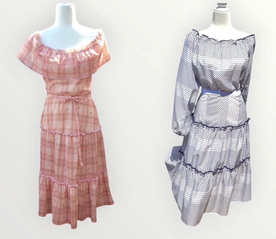 🌼 Rare Vintage Authentic 1970s Peasant Dress Bundle of 2 | Both need new elastic | UK 10 ✨🌼