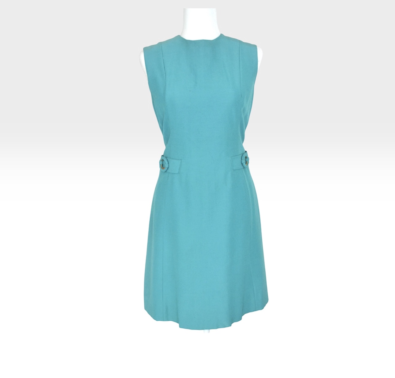 💚 Vintage 1960s Emerald Green Handmade Shift Dress UK 10-12 A-Line Dress 💚