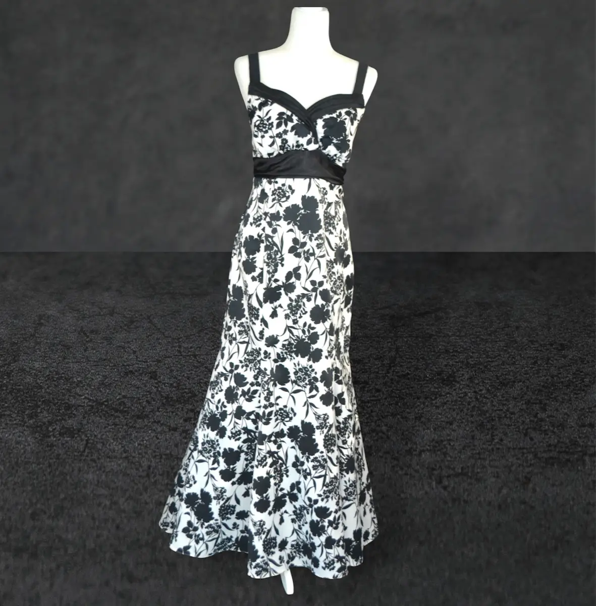 🖤 Vintage 1990s Betsy & Adam by Linda Bernell Evening Gown UK 14-16 Prom Formal Maxi Dress 🤍
