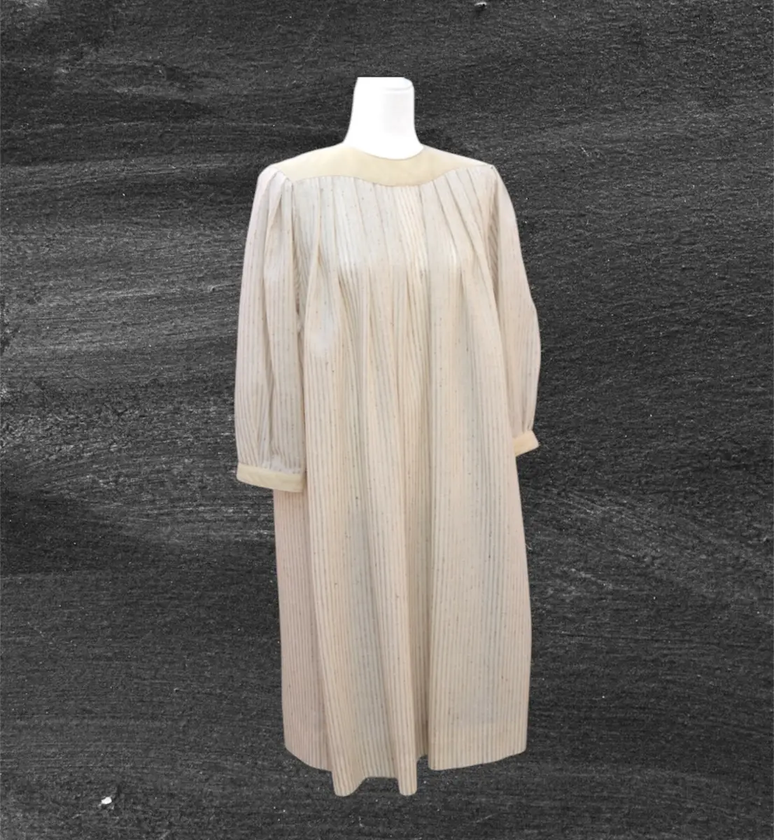 🍂✨ Vintage 1970s Baccarat Smock Dress – UK 12–14 – Luxurious Wool & Silk Blend ✨🍂