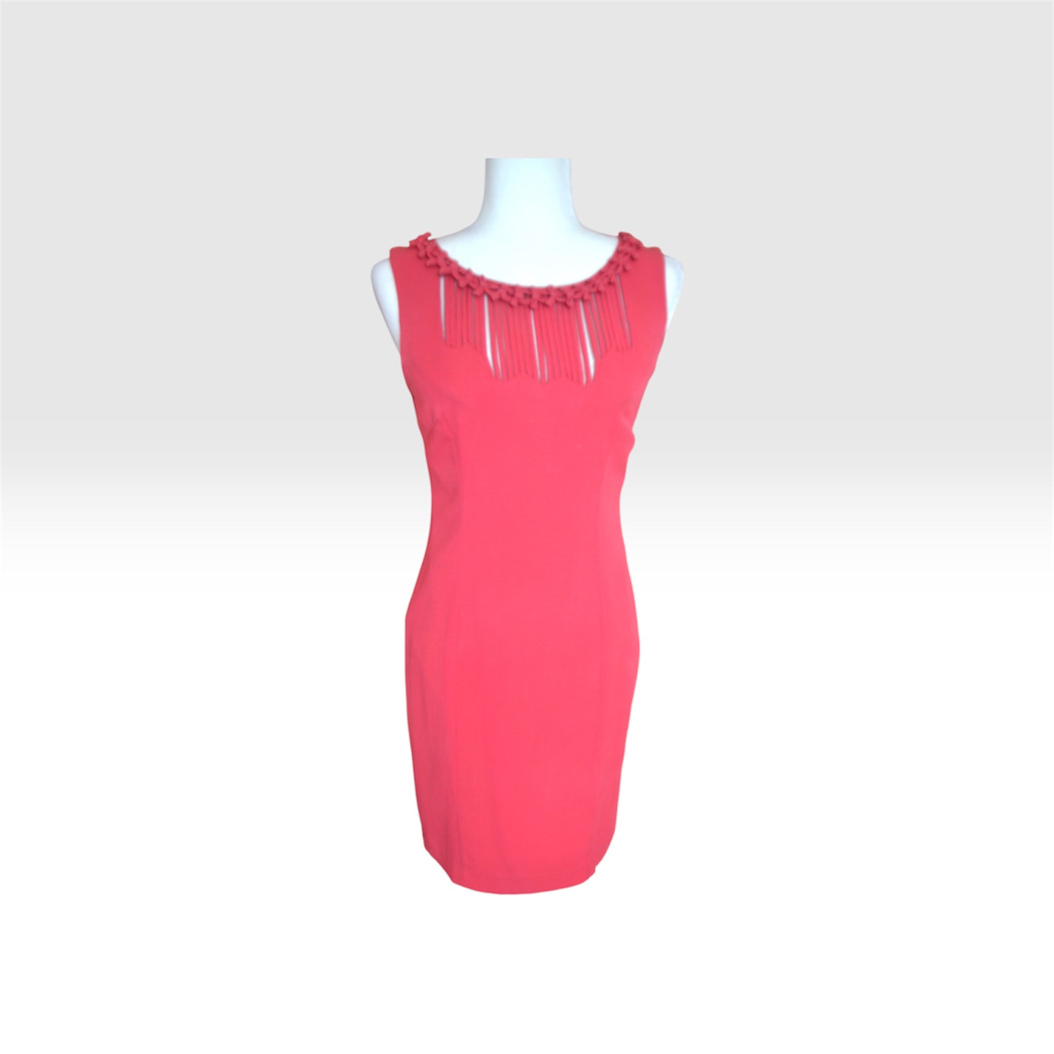 ❤️🌹 Vintage 1990s Red Sleeveless Shift Dress | Classic Retro Style | UK 12 🌹❤️