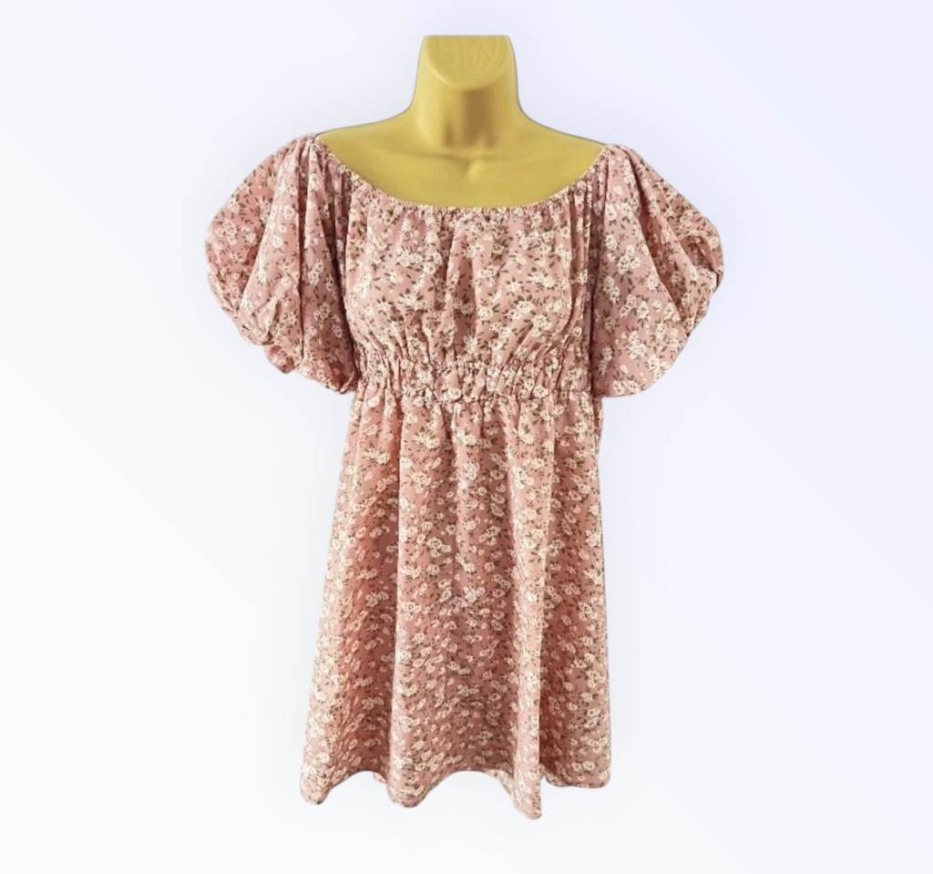 🌷💕 Shein Pink Floral Off-Shoulder Dress | Gypsy Summer Dress | Size L 💕🌷