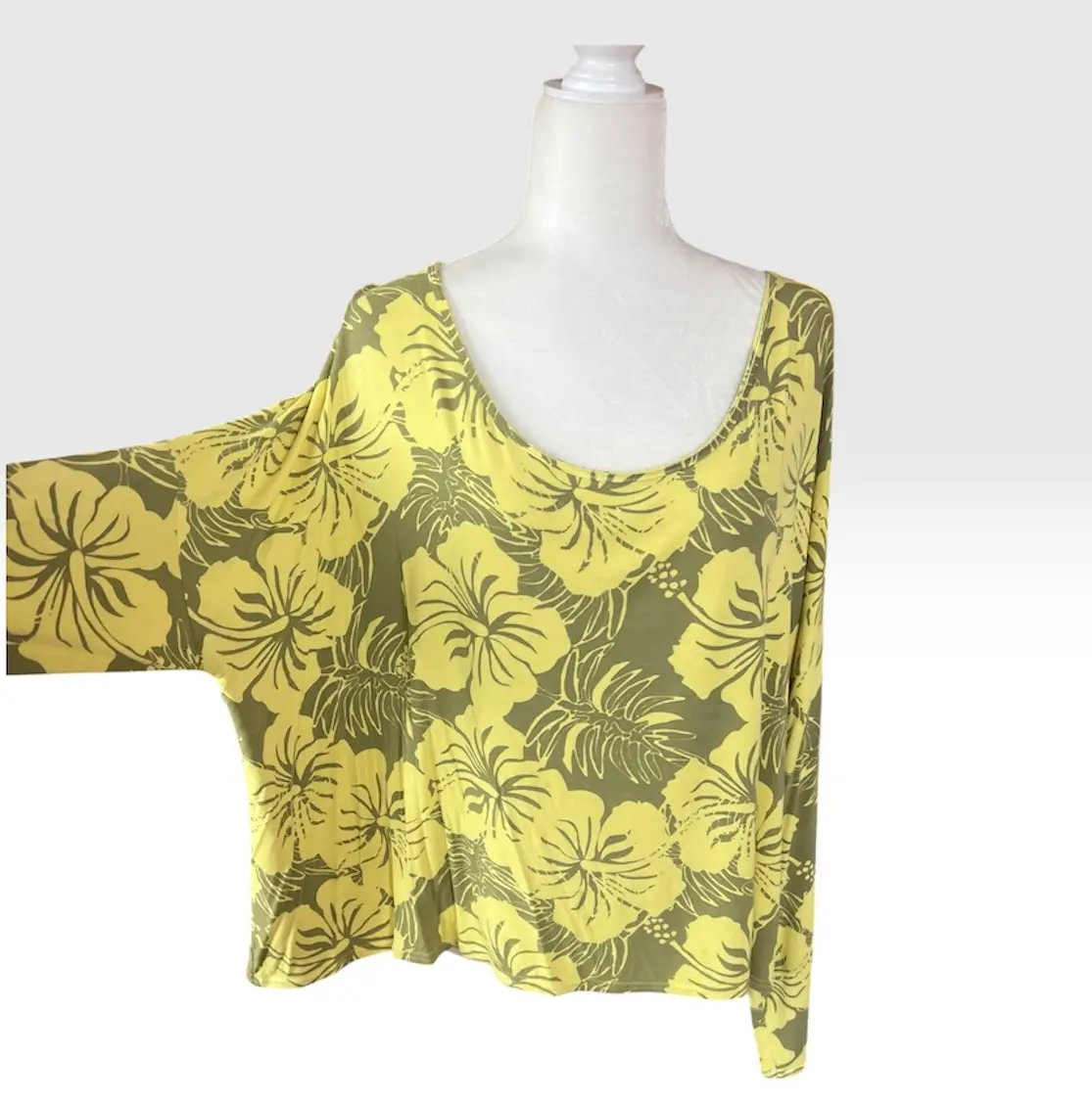 ☀️Vintage Postcard to Brighton Yellow Floral Top One Size would fit 16–18 – Relaxed Fit Boho Summer