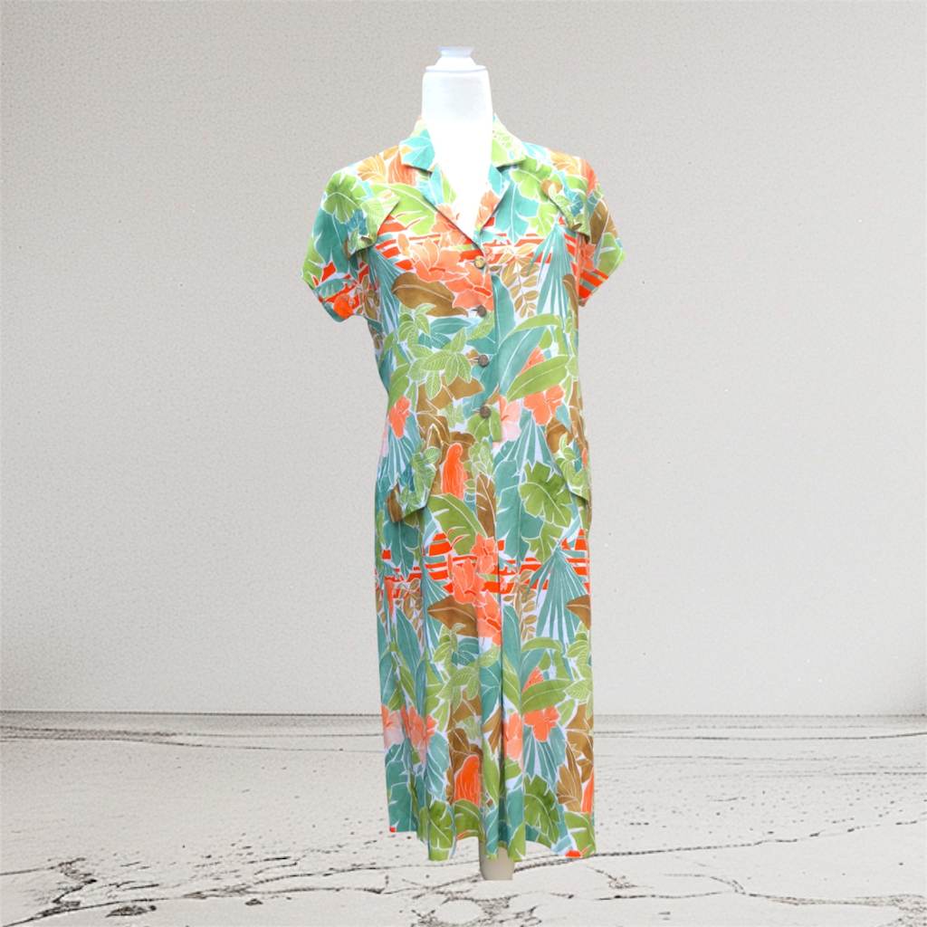 🎨✨ Rare Vintage 1960s Marcell Griffon Printed Shift Dress | Mod Dress | UK 12–14 ✨🎨