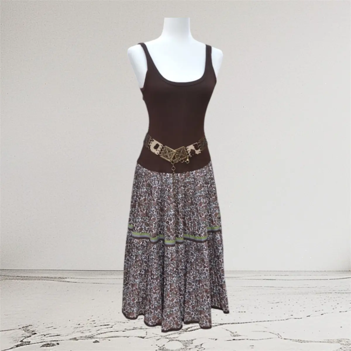 💛🌿 Rare Vintage 1970s Peter Barron Peasant Style Dress – Boho Gypsy Charm 💛
