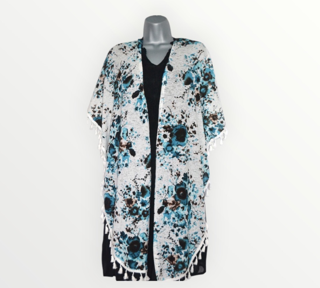 🐟Vintage 1990s IZ Isabel Open Kaftan | Boho Beach Cover-Up | Oversized Fit 🐟